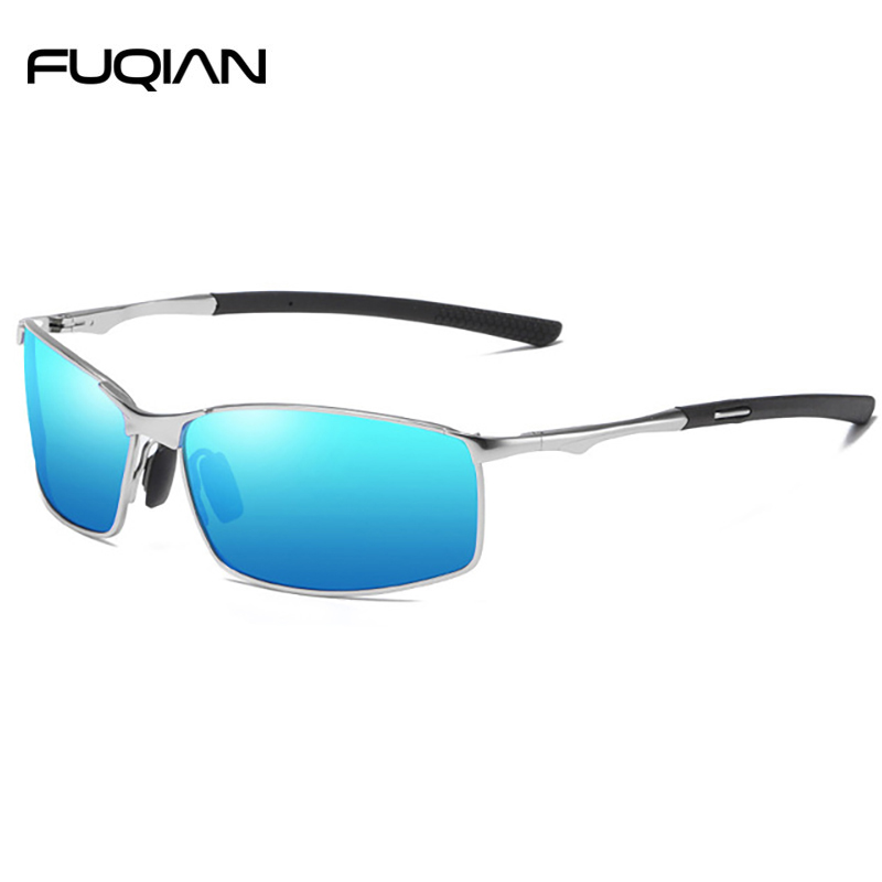 Rectangle Alloy Frame Outdoor  Men Male Sunglasses Polarized