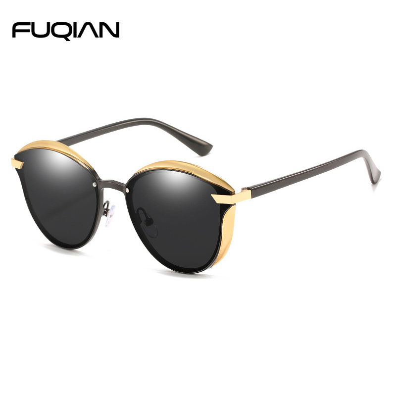 Luxury Cat Eye Metal Polarized Sunglasses For Women