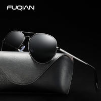 Classic Pilot Polarized Sunglasses Men Fashion Metal Sun Glasses Cool Black Driving Sunglass UV400 98023
