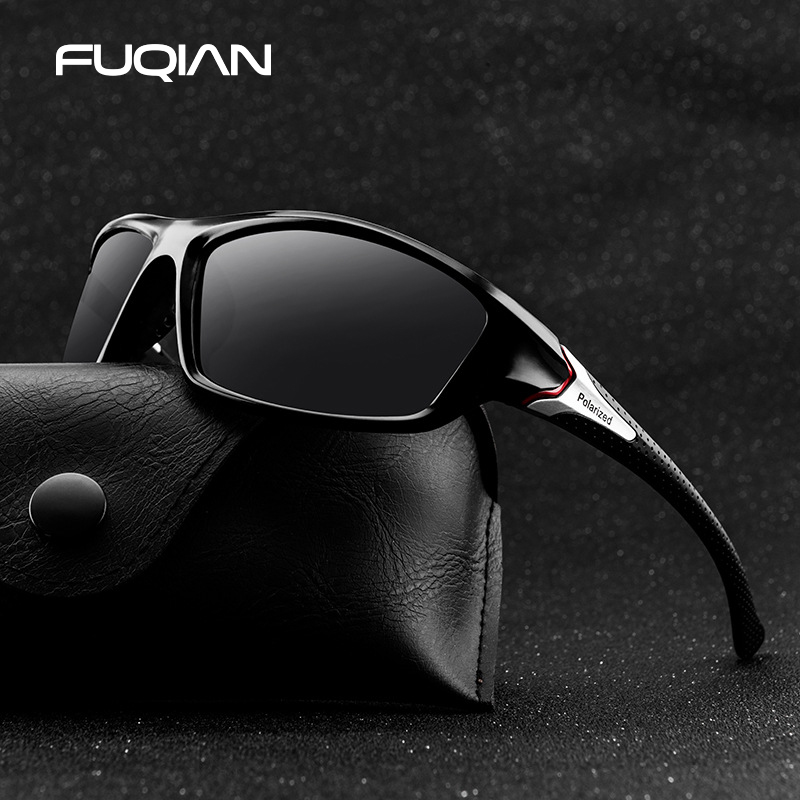 New Sports Polarized Sunglasses For Men and Women Fashion Plastic Outdoor Sun Glasses Black Shades Goggle UV400 90120